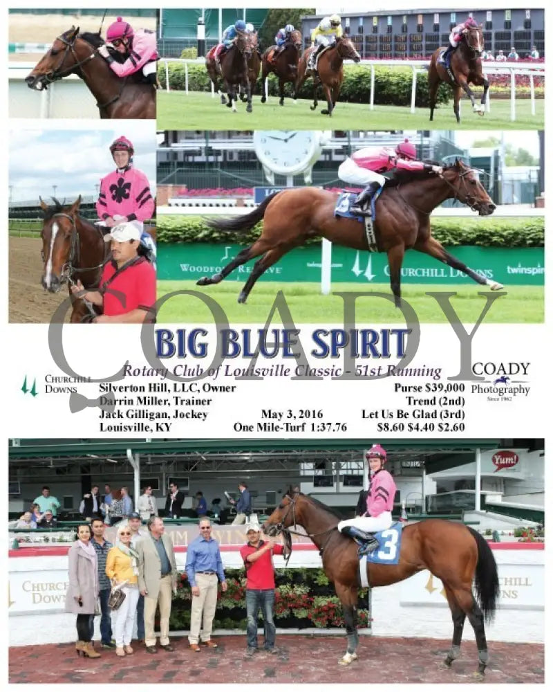 Big Blue Spirit - 050316 Race 03 Churchill Downs