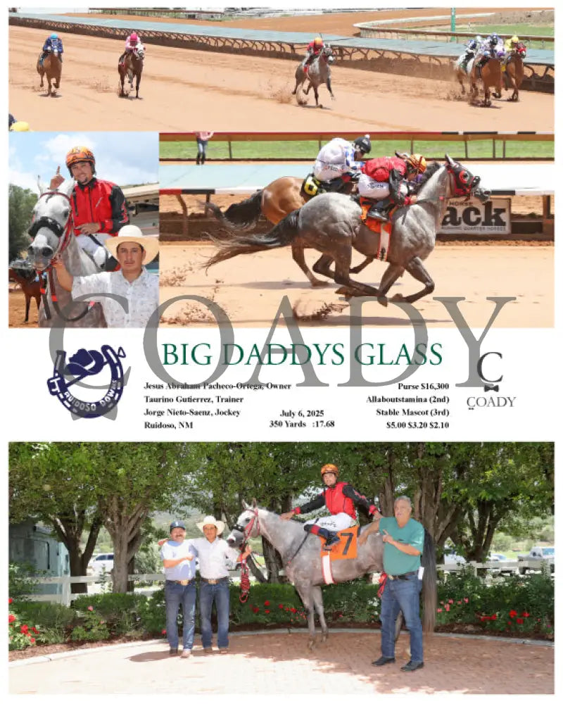 BIG DADDYS GLASS - 07-06-25 - R03 - RUI Ruidoso Downs