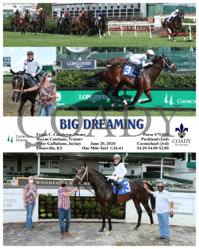 Big Dreaming - 06-20-20 R11 Cd Churchill Downs