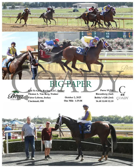 BIG PAPER - 100225 - Race 02 - BTP Presque Isle Downs