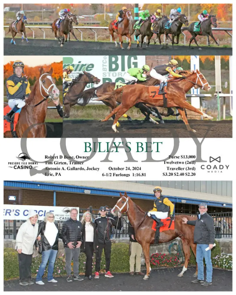 Billy’s Bet - 10-24-24 R08 Pid Presque Isle Downs