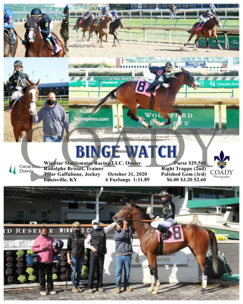 Binge Watch - 10-31-20 R05 Cd Churchill Downs