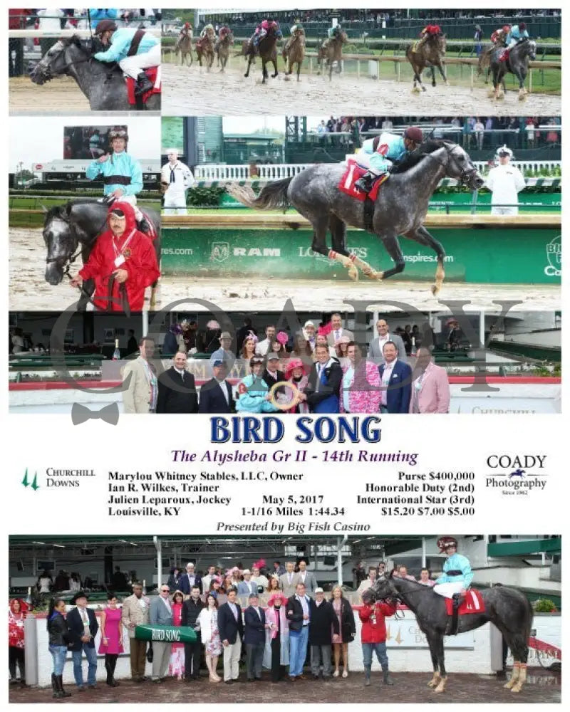Bird Song - 050517 Race 06 Cd Churchill Downs