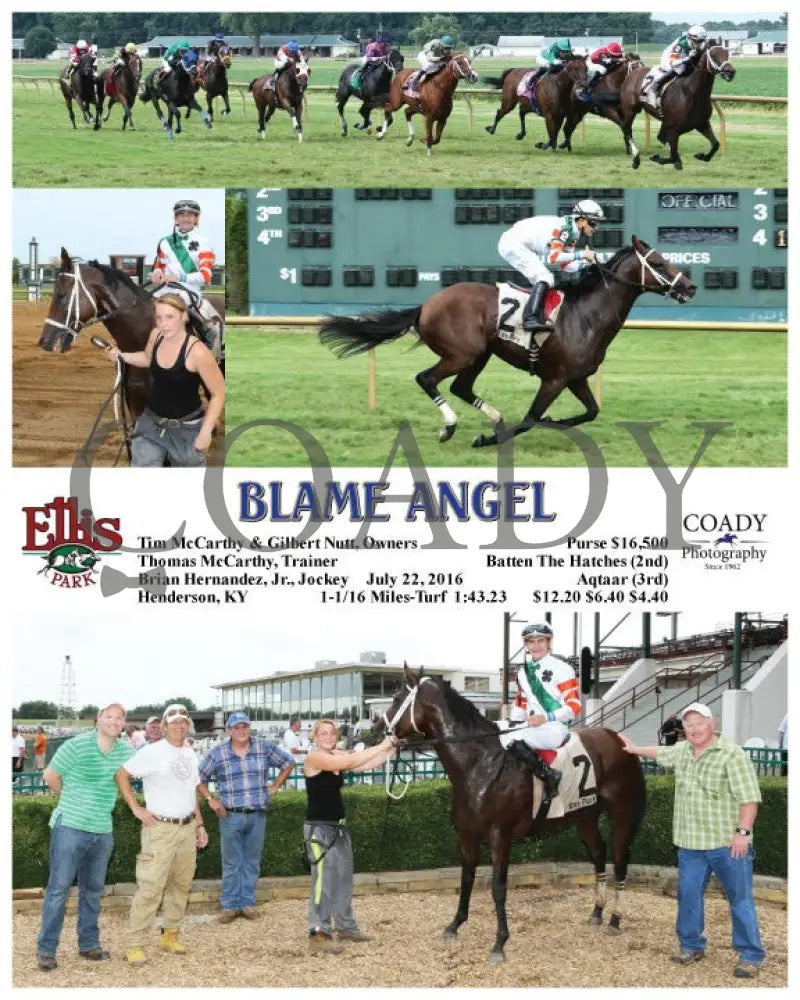 Blame Angel - 072216 Race 08 Elp Ellis Park