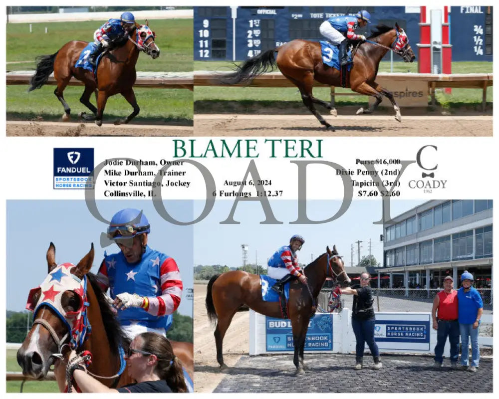 Blame Teri - 08-06-24 R04 Fan Fanduel Sportsbook Horse Racing