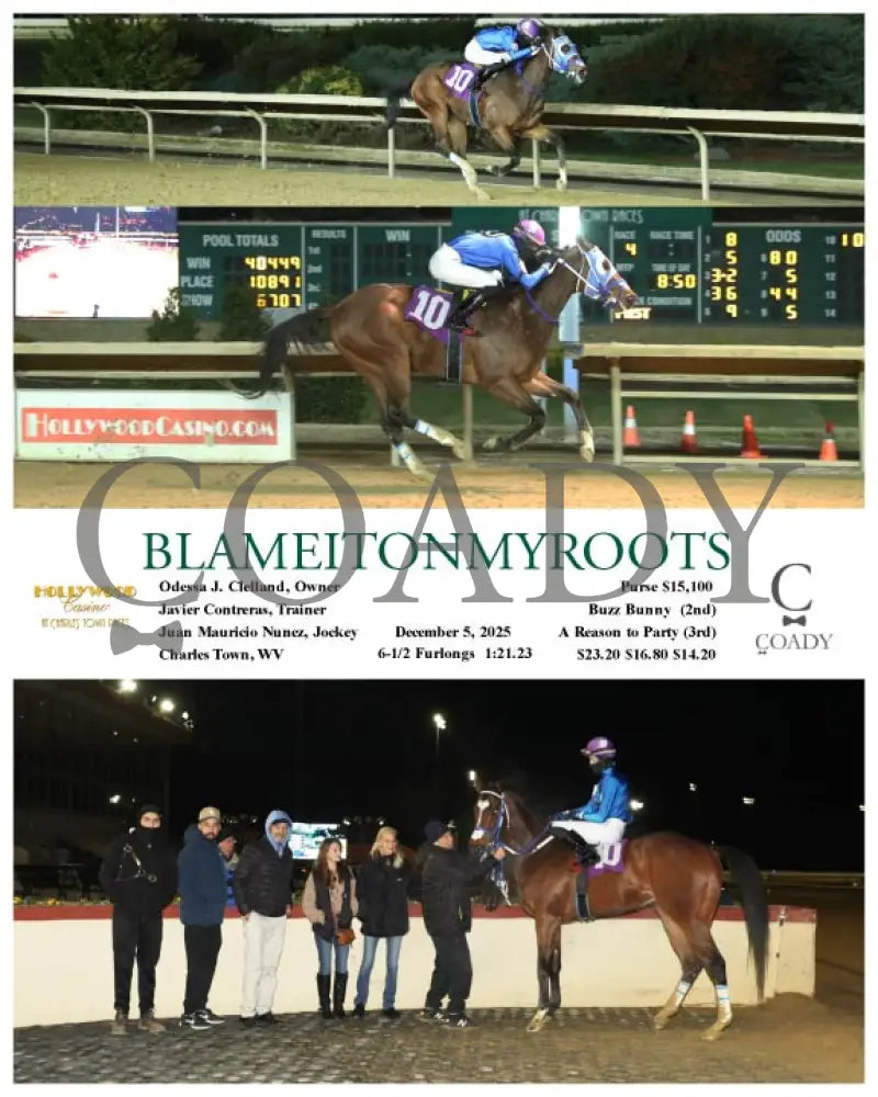 BLAMEITONMYROOTS - 12-05-25 - R04 - CT Hollywood Casino at Charles Town Races