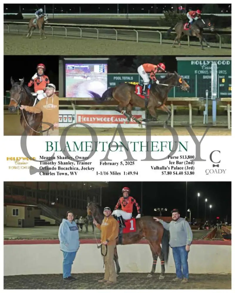 Blameitonthefun - 02-05-25 R08 Ct Hollywood Casino At Charles Town Races