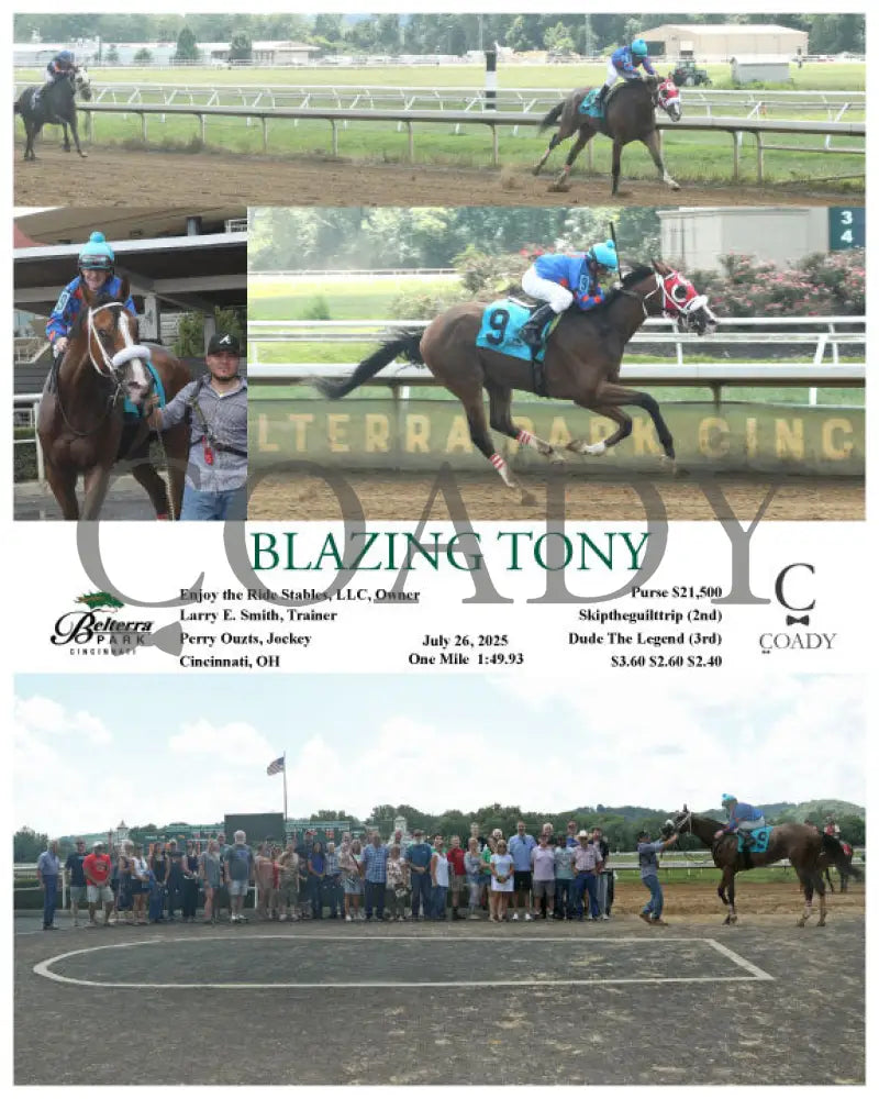 BLAZING TONY - 072625 - Race 05 - BTP Indiana Grand