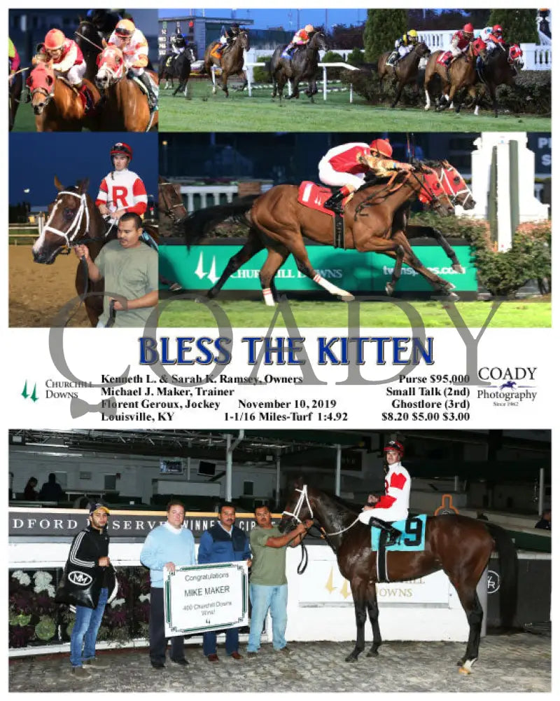 Bless The Kitten - 11-10-19 R10 Cd Churchill Downs