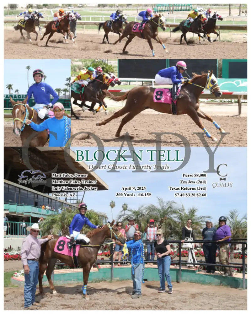 BLOCK N TELL - Desert Classic Futurity Trials - 04-08-25 - R02 - TUP Turf Paradise