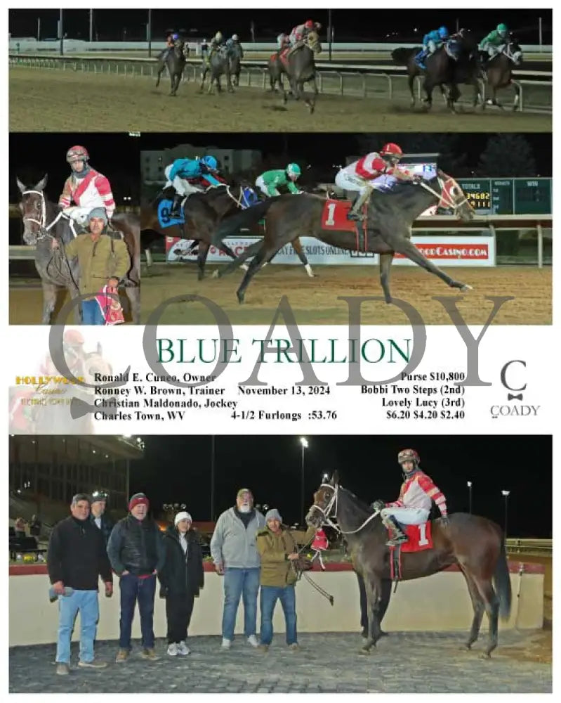 Blue Trillion - 11-13-24 R05 Ct Hollywood Casino At Charles Town Races