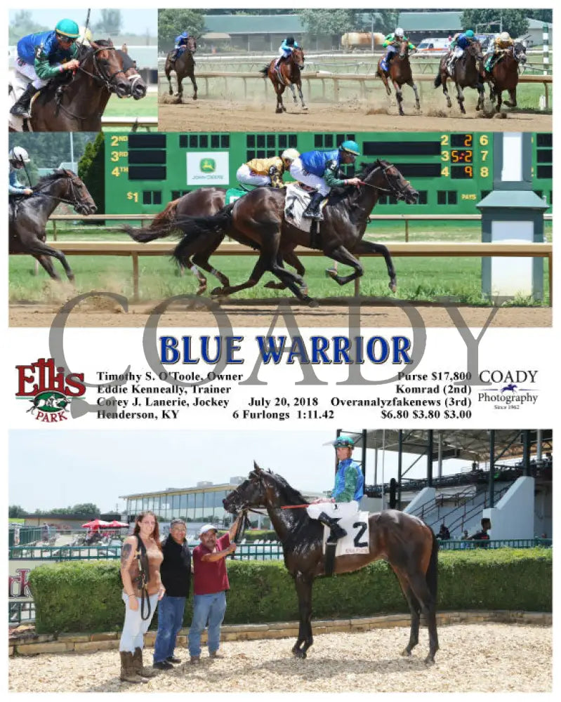Blue Warrior - 072018 Race 03 Elp Ellis Park