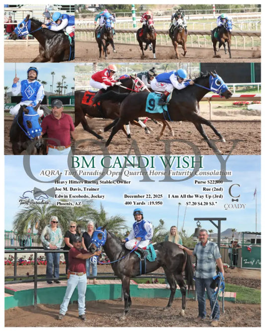 BM CANDI WISH - AQRA- Turf Paradise Open Quarter Horse Futurity Consolation  - 12-22-25 - R01 - TUP - Coady Media - Kurtis Coady Photography