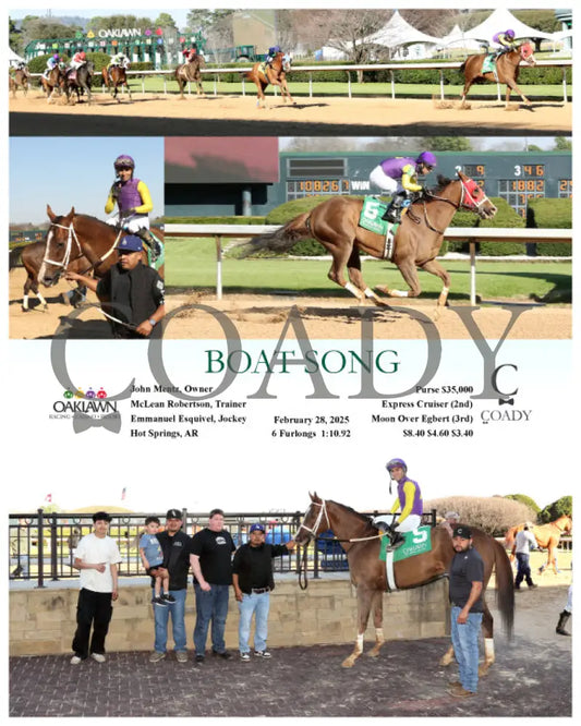 BOAT SONG - 02-28-25 - R06 - OP Oaklawn Park