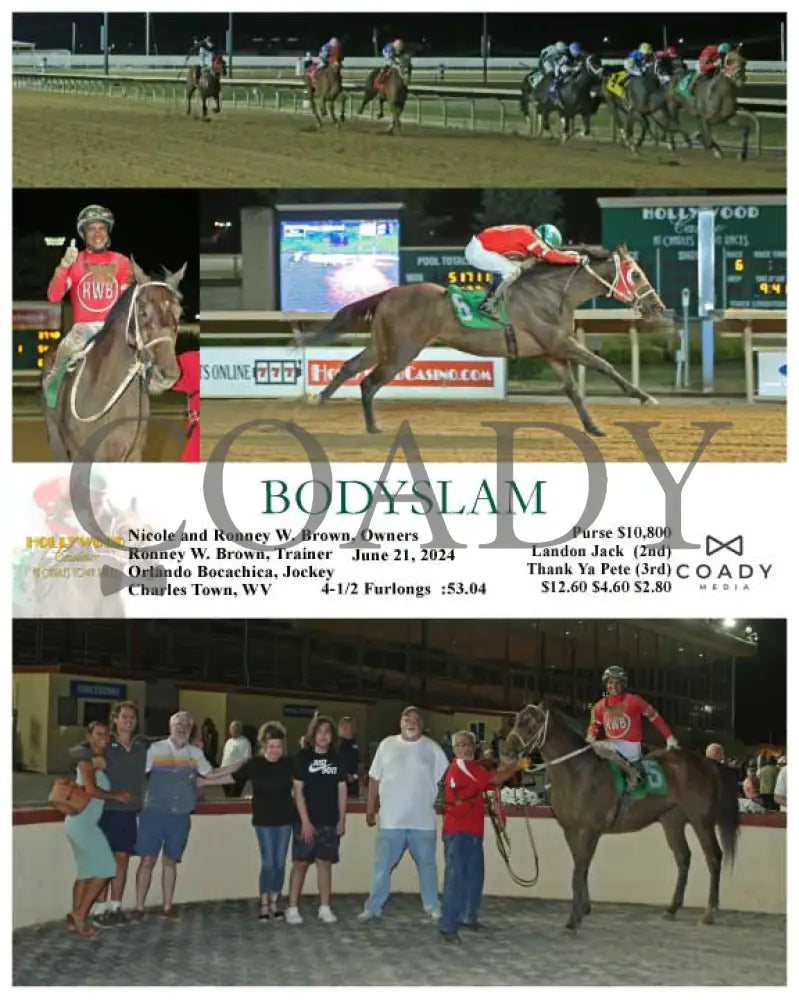 Bodyslam - 06-21-24 R06 Ct Hollywood Casino At Charles Town Races