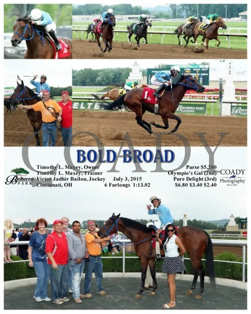 Bold Broad - 070315 Race 03 Btp Belterra Park