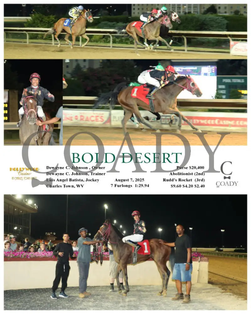 BOLD DESERT - 08-07-25 - R04 - CT Hollywood Casino at Charles Town Races