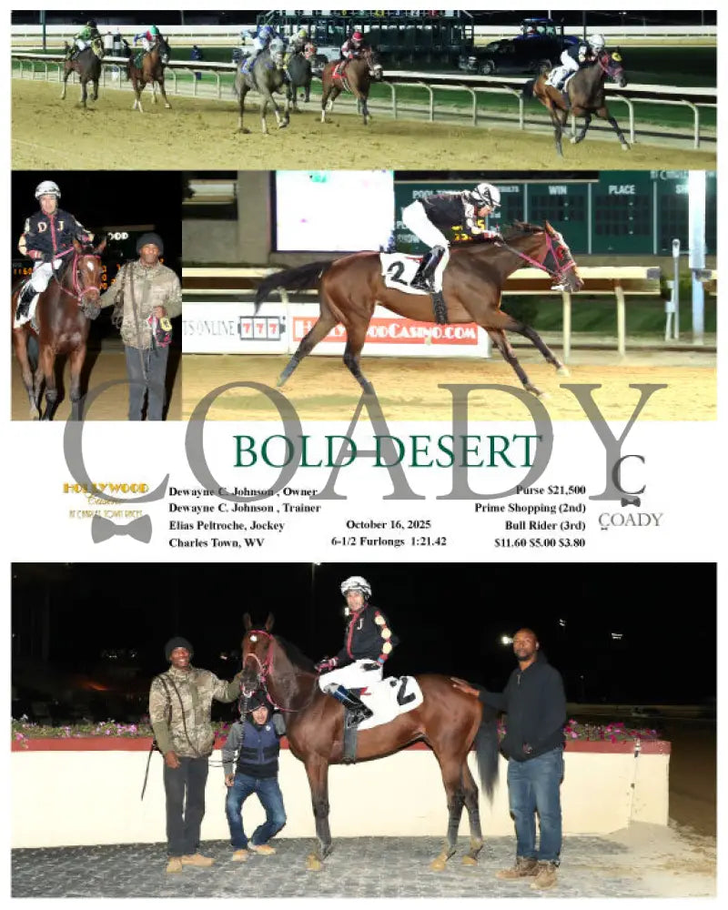 BOLD DESERT - 10-16-25 - R06 - CT Hollywood Casino at Charles Town Races