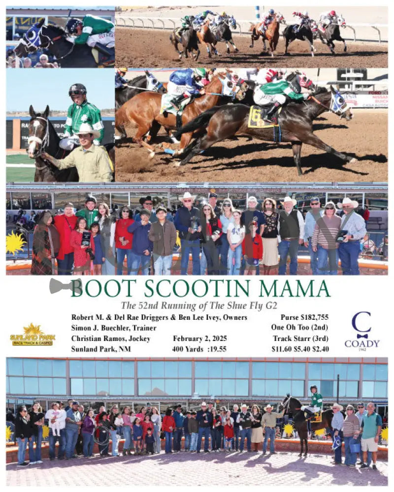 Boot Scootin Mama - The 52Nd Running Of Shue Fly G2 02-02-25 R06 Sun Turfway Park