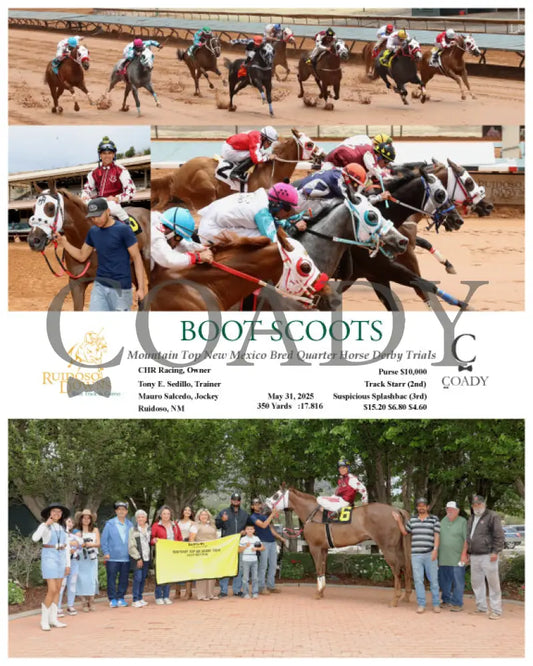 BOOT SCOOTS - Mountain Top New Mexico Bred Quarter Horse Derby Trials - 05-31-25 - R04 - RUI Ruidoso Downs