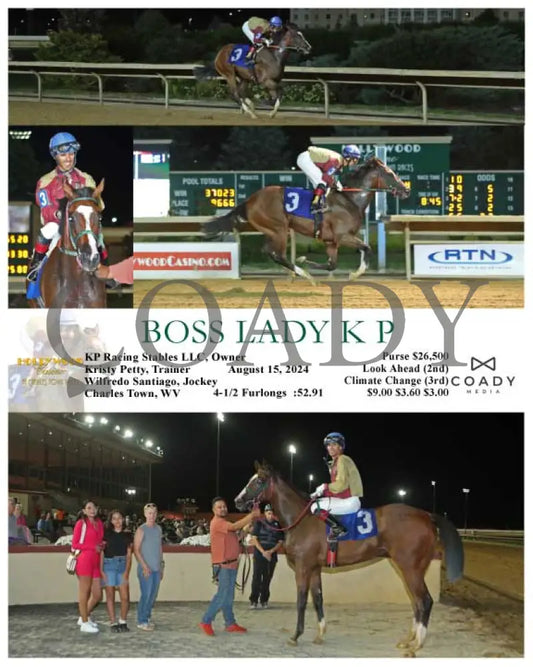 Boss Lady K P - 08-15-24 R04 Ct Hollywood Casino At Charles Town Races
