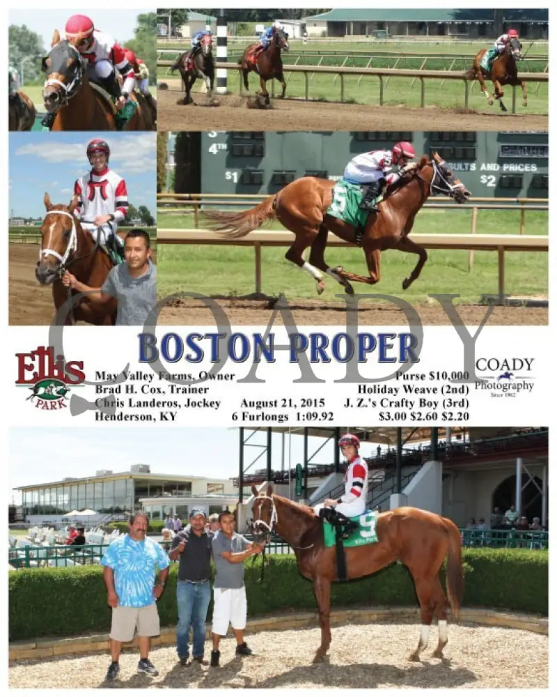 Boston Proper - 082115 Race 03 Elp Ellis Park