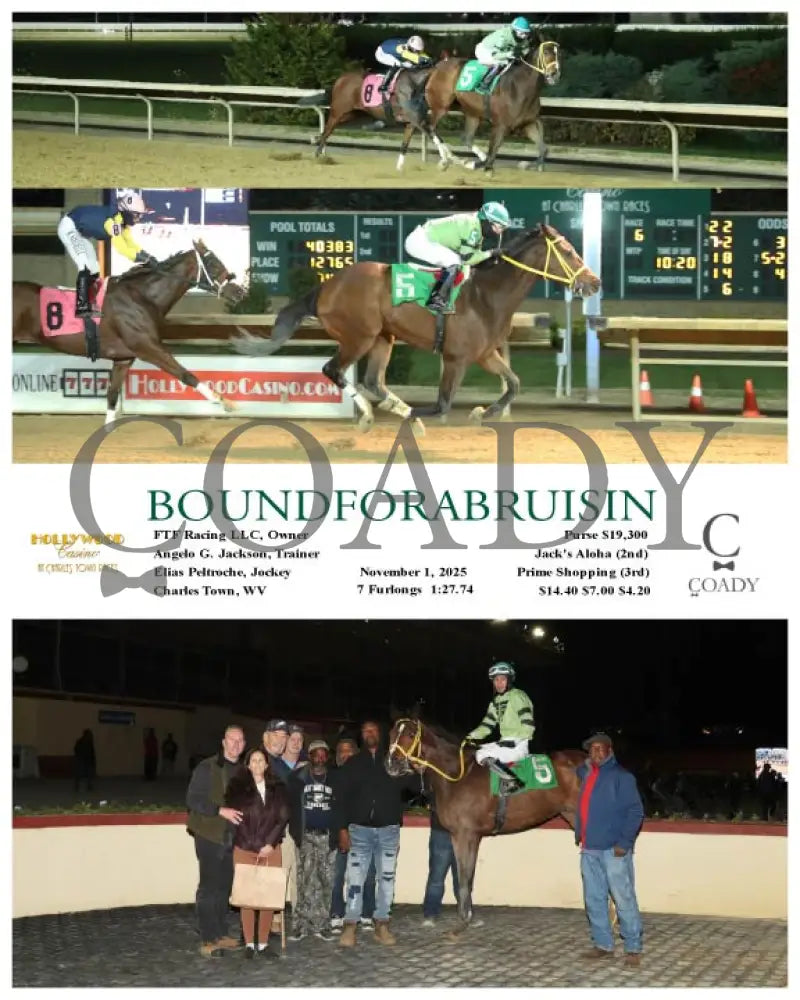 BOUNDFORABRUISIN - 11-01-25 - R06 - CT Hollywood Casino at Charles Town Races