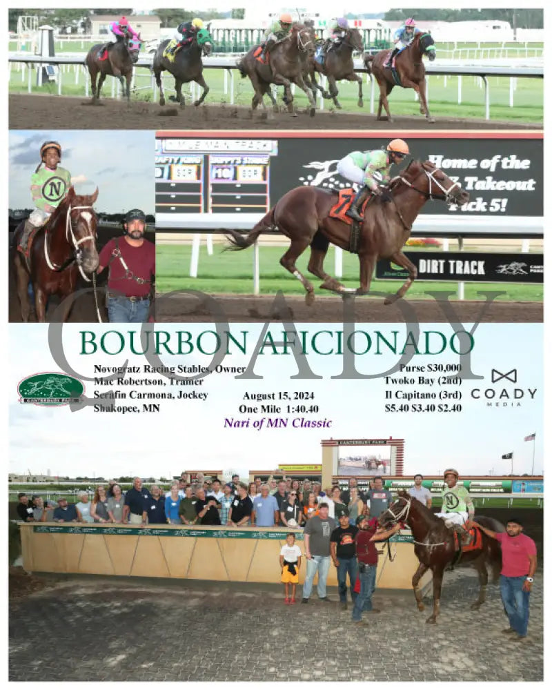 Bourbon Aficionado - 08-15-24 R04 Cby Canterbury Park