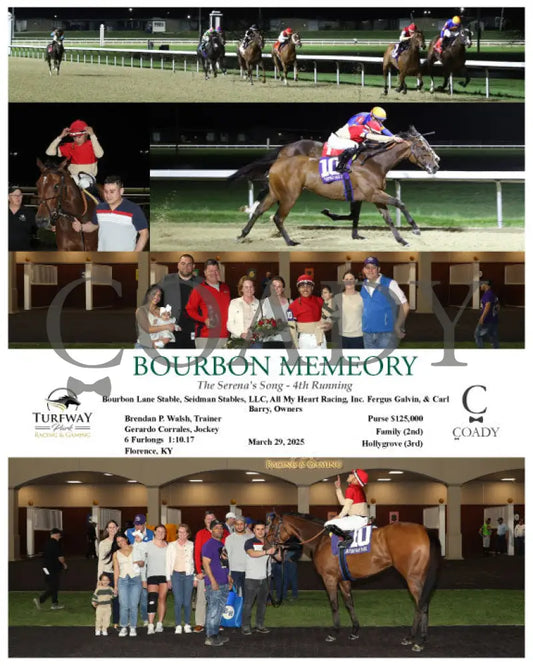 BOURBON MEMEORY - The Serena’s Song - 4th Running - 03-29-25 - R06 - TP Turfway Park