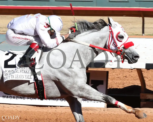 BOUT TA LEARN YALL - John Andreini Memorial Stakes - 05-26-25 - R10 - Ruidoso Downs - Finish 02 - Victoria Salazar