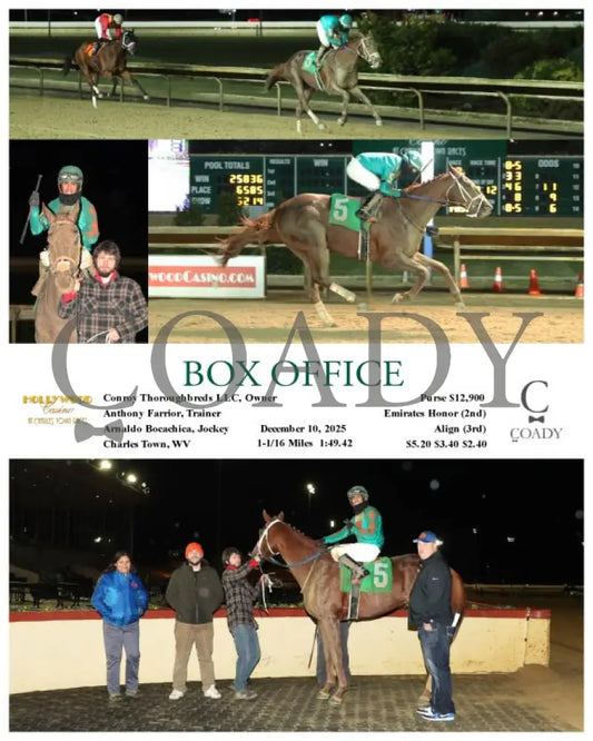 BOX OFFICE - 12-10-25 - R03 - CT Hollywood Casino at Charles Town Races