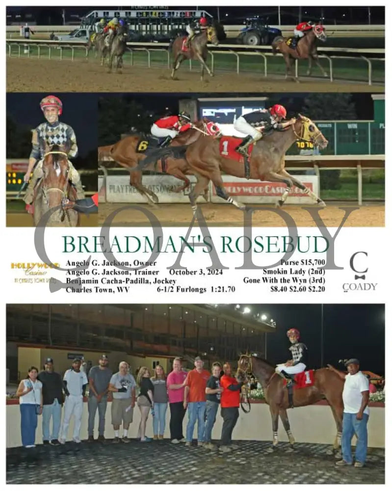 Breadman’s Rosebud - 10-03-24 R01 Ct Hollywood Casino At Charles Town Races
