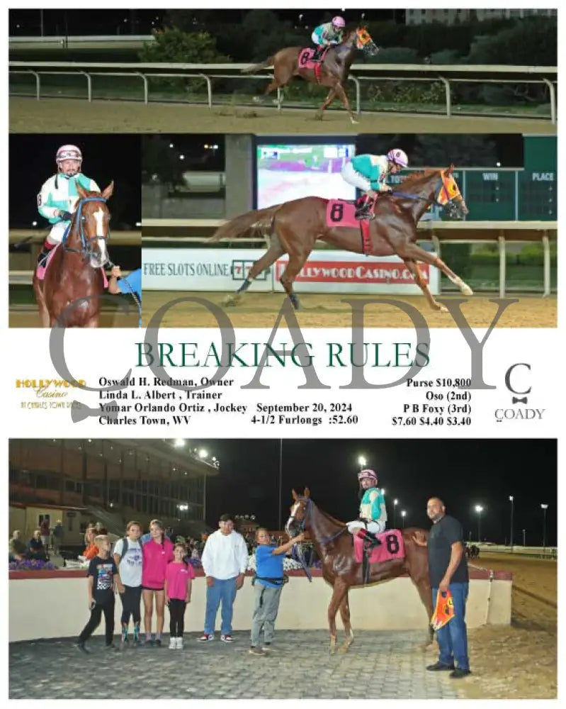 Breaking Rules - 09-20-24 R03 Ct Hollywood Casino At Charles Town Races
