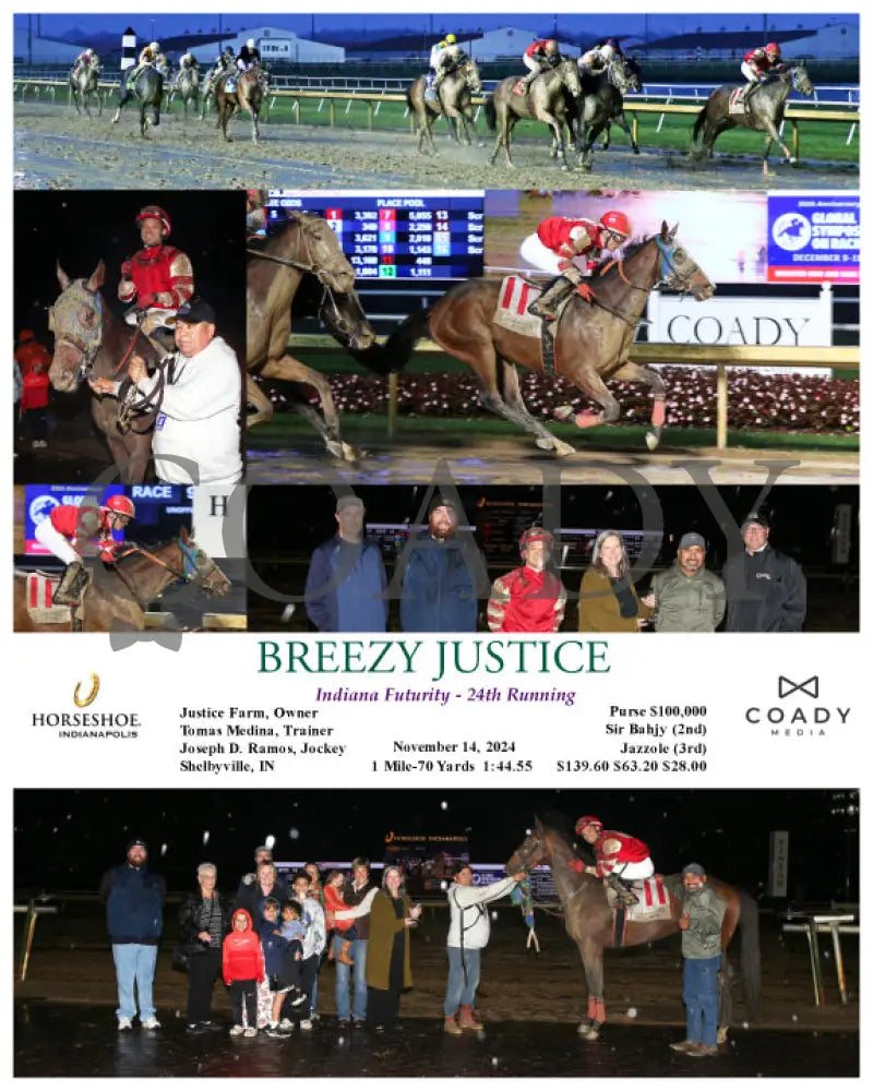 Breezy Justice - 111424 Race 09 Ind Indiana Grand