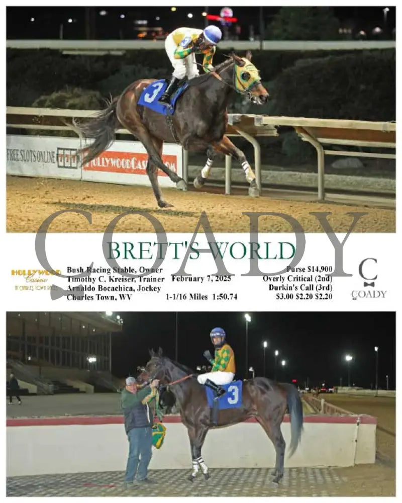 Brett’s World - 02-07-25 R08 Ct Hollywood Casino At Charles Town Races