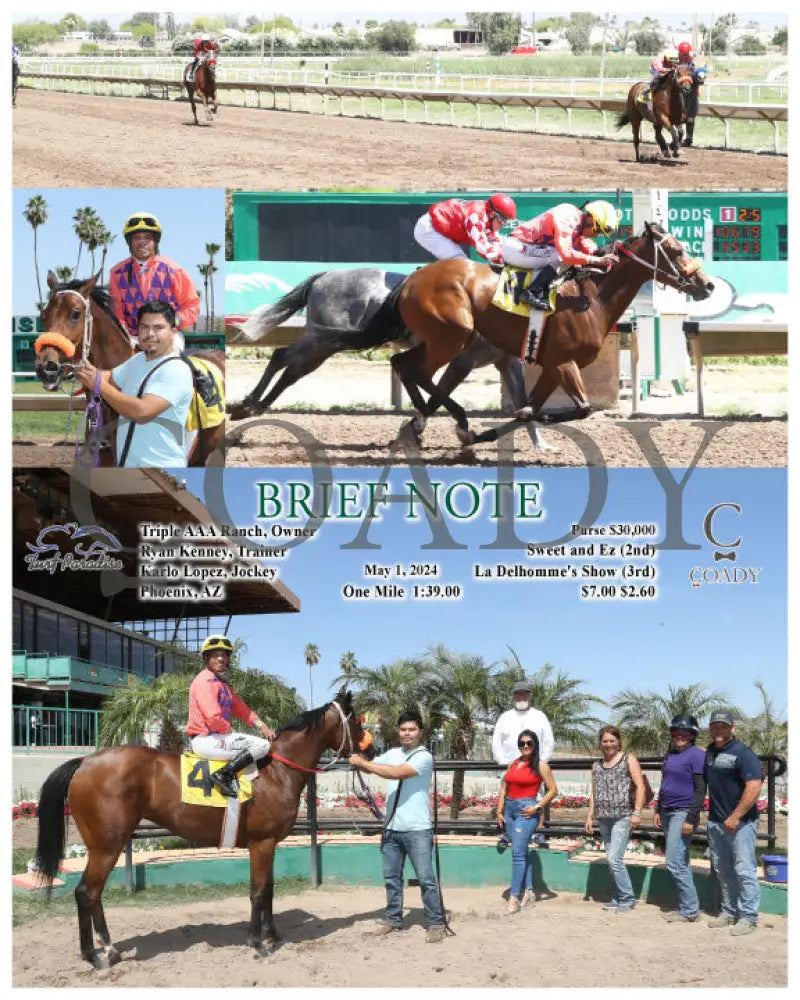 Brief Note - 05-01-24 R04 Tup Turf Paradise
