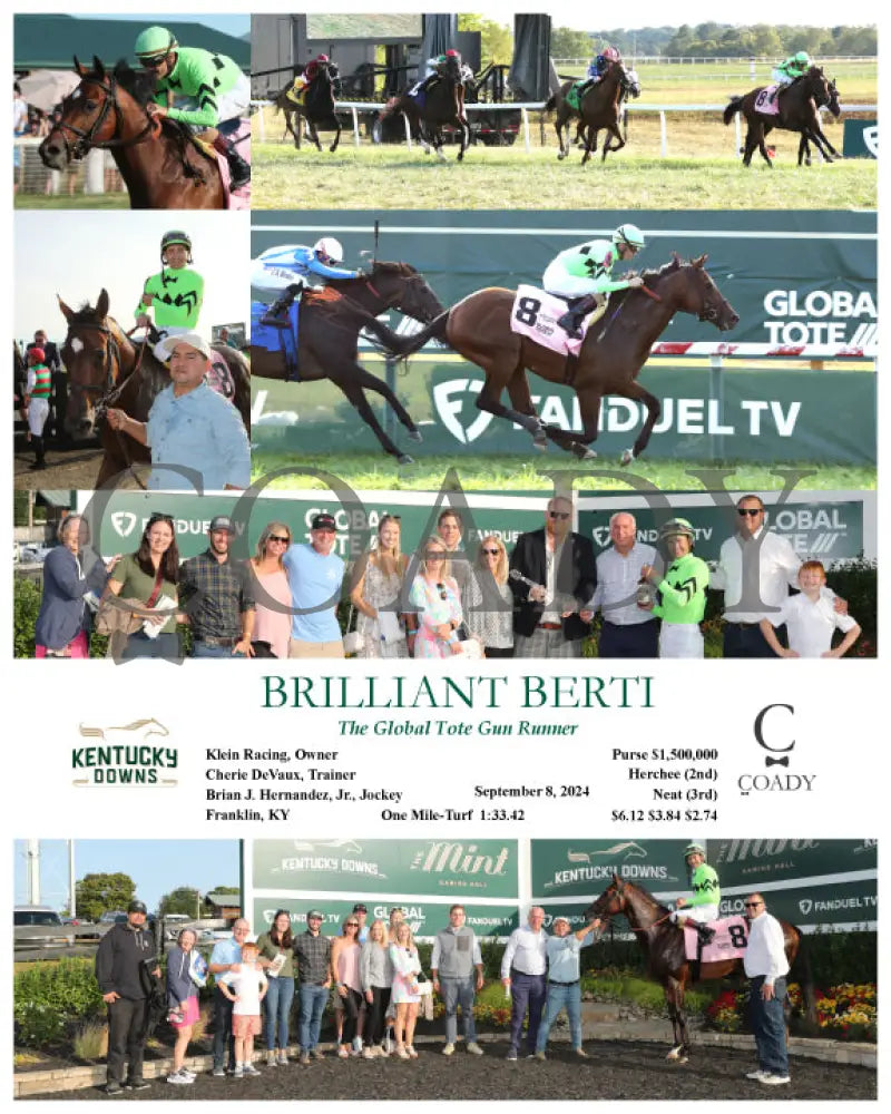 Brilliant Berti - 090824 Race 10 Kd Kentucky Downs