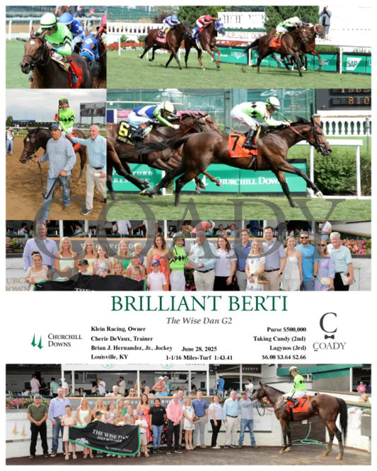 BRILLIANT BERTI - The Wise Dan G2 - 06-28-25 - R10 - CD Churchill Downs