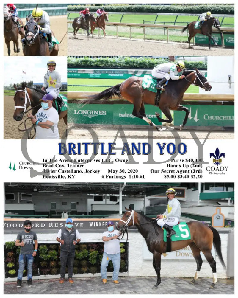 Brittle And Yoo - 05-30-20 R01 Cd Churchill Downs