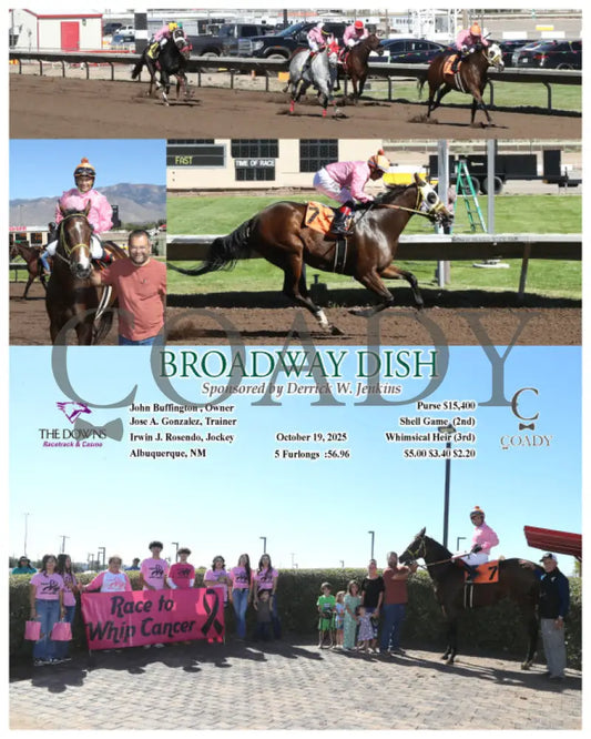 BROADWAY DISH - Sponsored by Derrick W. Jenkins - 10-19-25 - R02 - ALB Downs at Albuquerque