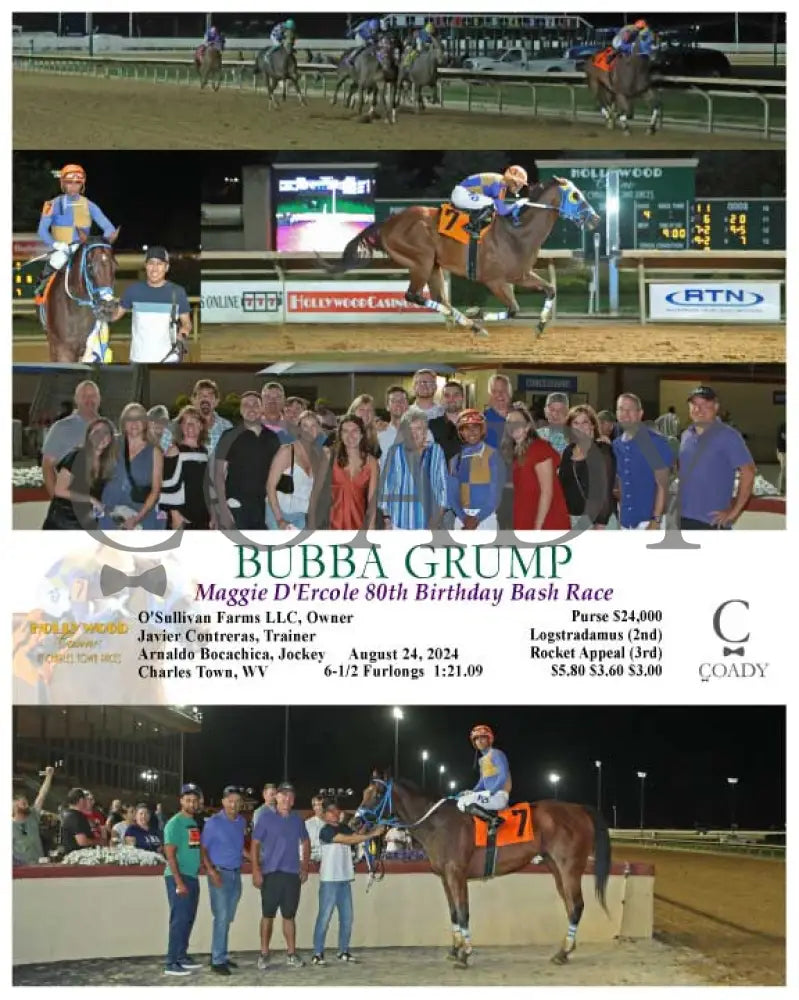 Bubba Grump - Maggie D’ercole 80Th Birthday Bash Race 08-24-24 R04 Ct Hollywood Casino At Charles