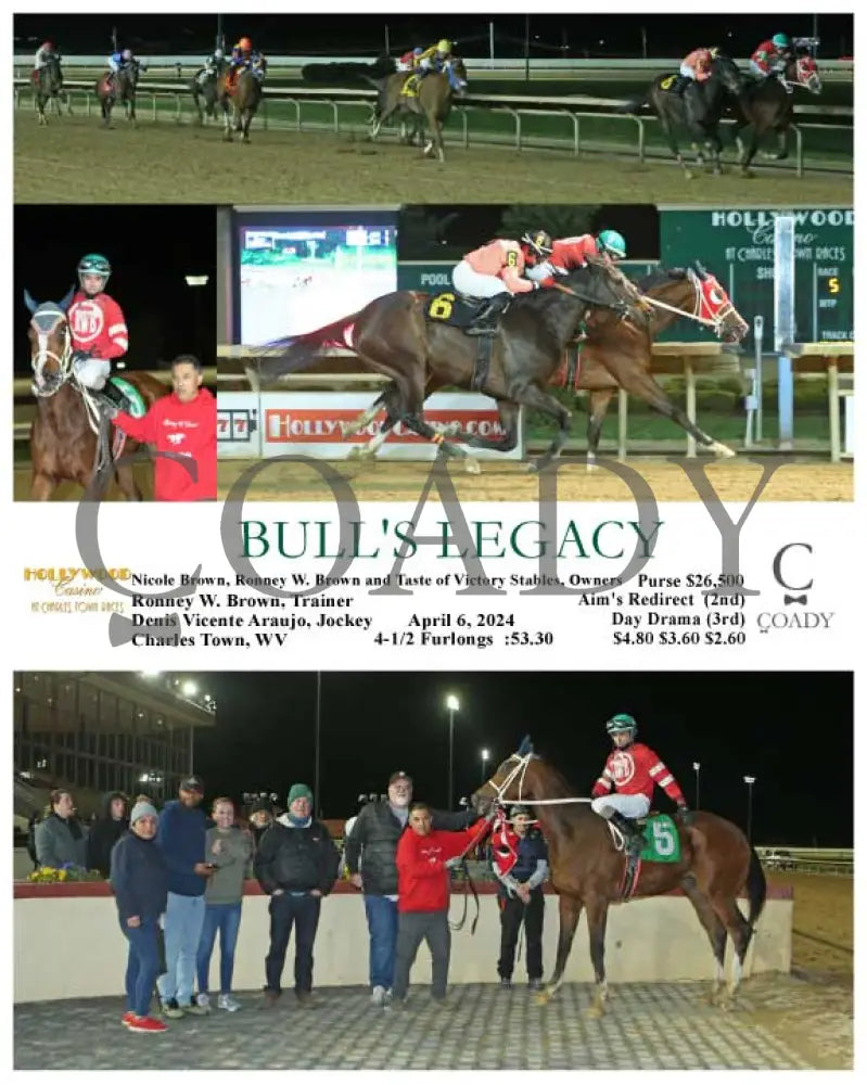 Bull’s Legacy - 04 - 06 - 24 R05 Ct Hollywood Casino At Charles Town Races