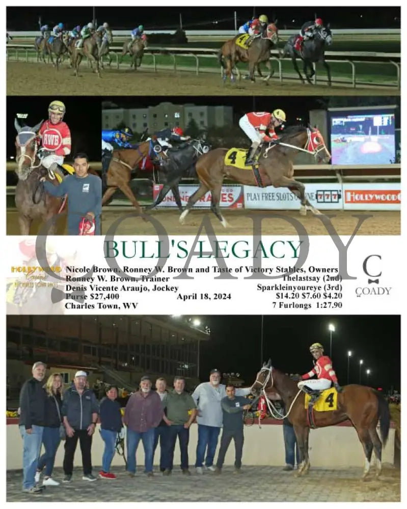 Bull’s Legacy - 04 - 18 - 24 R06 Ct Hollywood Casino At Charles Town Races