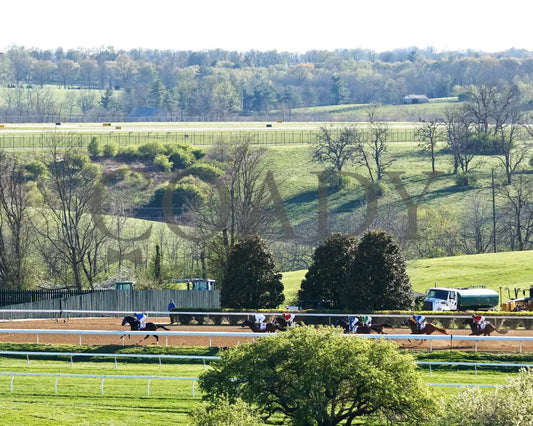 BURNHAM SQUARE - The Blue Grass - 040825 - Race 10 - KEE - Backstretch 02 Keeneland