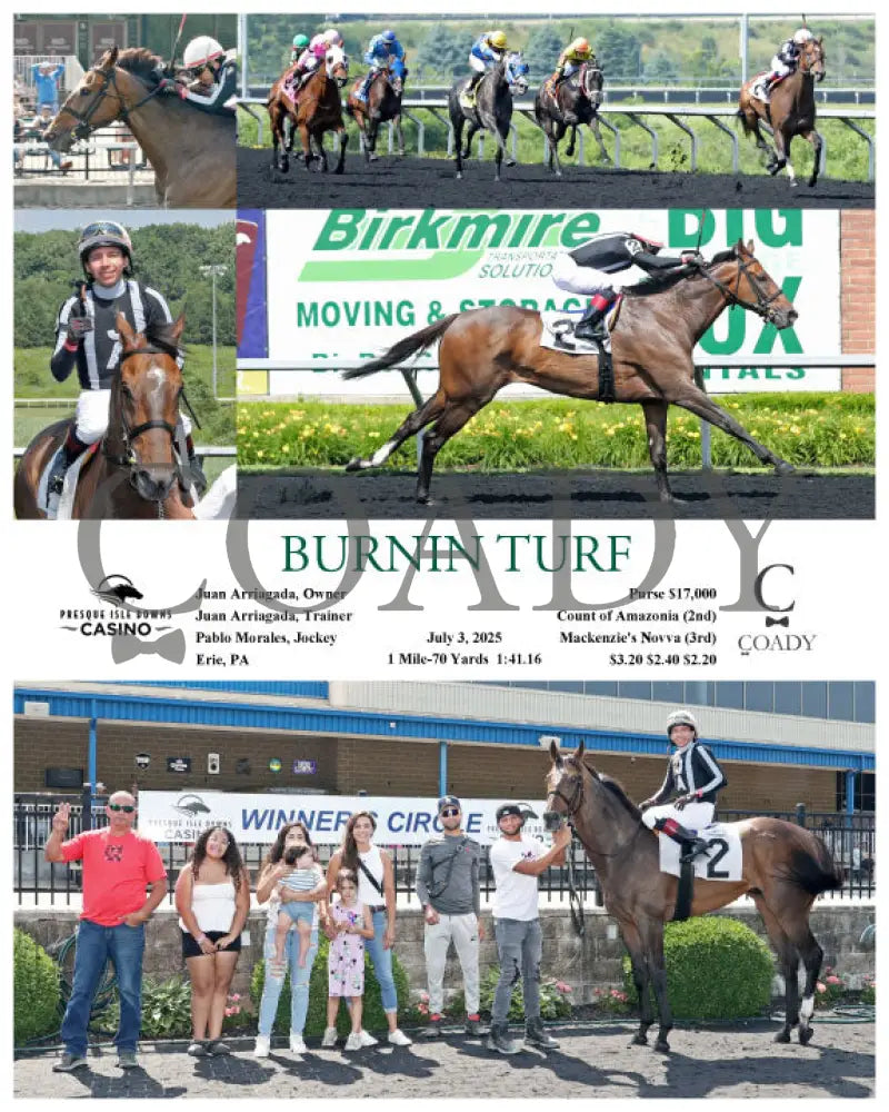 BURNIN TURF - 07-03-25 - R08 - PID Presque Isle Downs