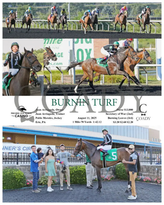 BURNIN TURF - 08-11-25 - R06 - PID Presque Isle Downs