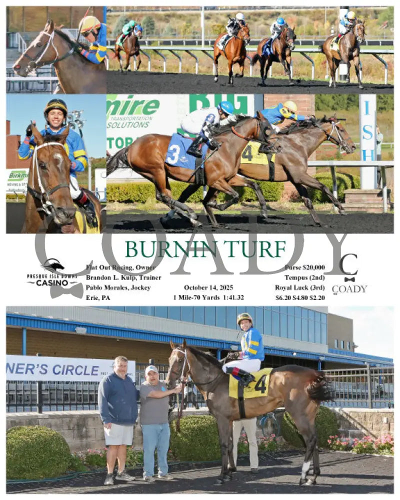 BURNIN TURF - 10-14-25 - R01 - PID Presque Isle Downs