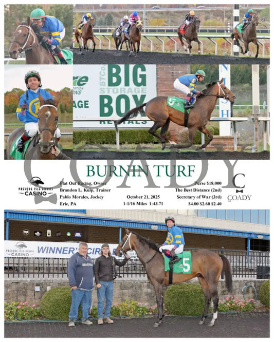 BURNIN TURF - 10-21-25 - R04 - PID Presque Isle Downs