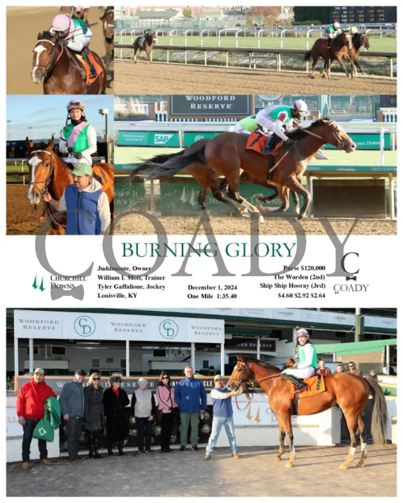 Burning Glory - 12-01-24 R08 Cd Churchill Downs