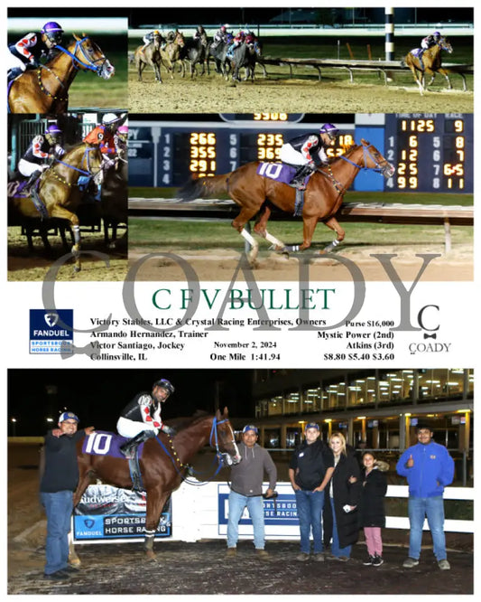 C F V Bullet - 11-02-24 R09 Fan Fanduel Sportsbook Horse Racing